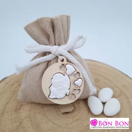 Sacchetto prima comunione rustico con appendino ETM - 1