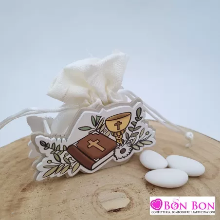 Scatolina legno prima comunione con decoro colorato ETM - 1