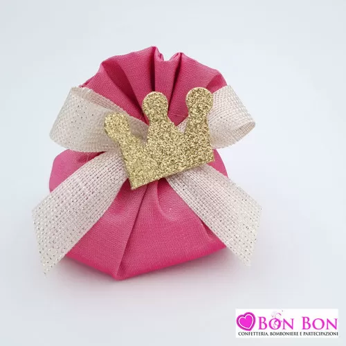 Sacchetto porta confetti compleanno con corona dorata Liete Creazioni - 1