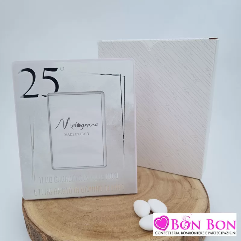 Bomboniera nozze d´argento portafoto piccolo con frase Melograno - 1