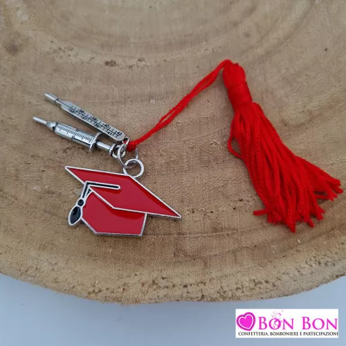 Bomboniera laurea zama tocco e medicina con nappina ETM - 1