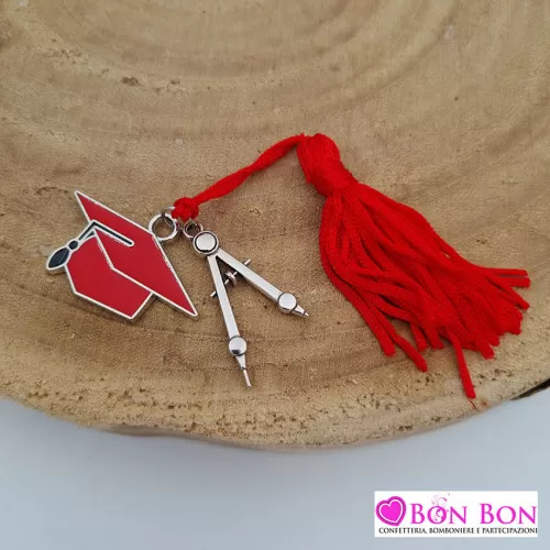 Bomboniera laurea zama tocco e architettura con nappina ETM - 1