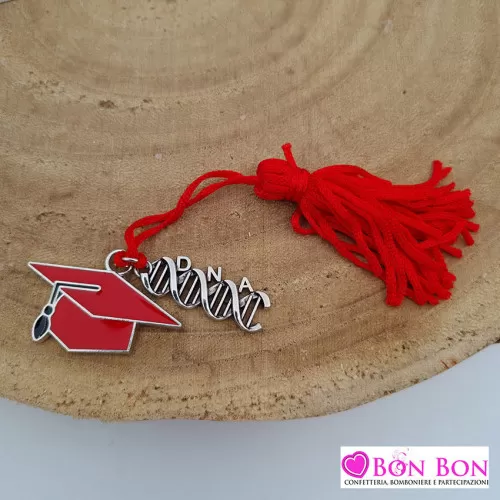 Bomboniera laurea zama tocco e biologia con nappina ETM - 1