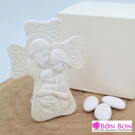 Bomboniera prima comunione croce sacra famiglia - 1