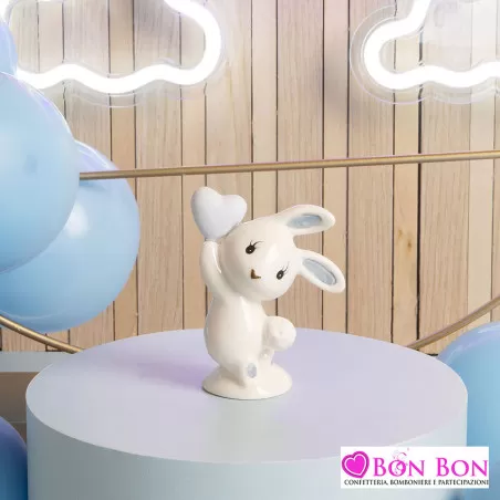 Bomboniera nascita e battesimo Claraluna coniglietto azzurro Claraluna - 1