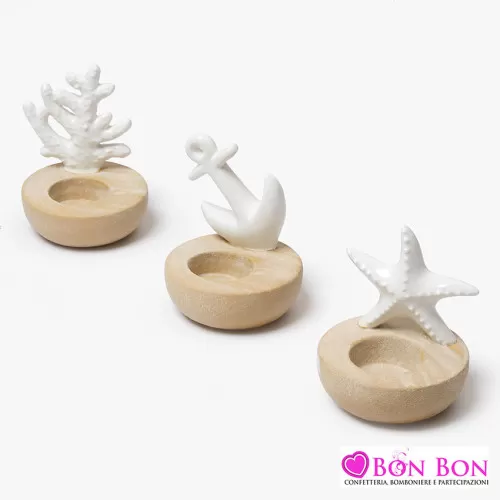 Bomboniera matrimonio porta tea light 3 assortiti AD - 1