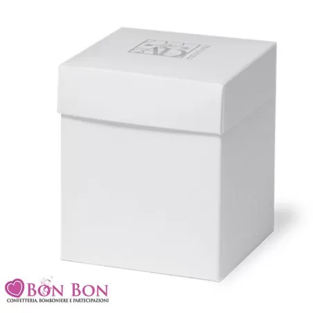 Bomboniera matrimonio conchiglia in ceramica bianca con punta tortora AD - 2