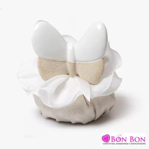 Sacchetto prima comunione con farfalla bianca AD - 1