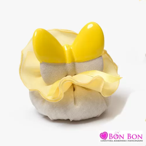 Sacchetto prima comunione con farfalla gialla AD - 1