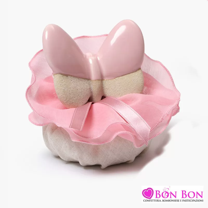 Sacchetto prima comunione con farfalla rosa AD - 1