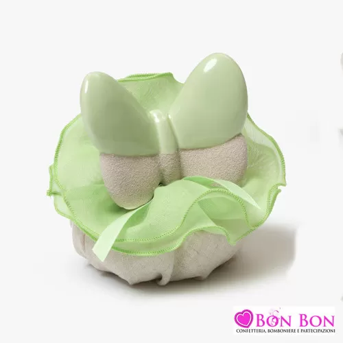Sacchetto prima comunione con farfalla verde AD - 1