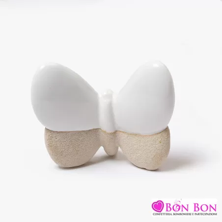 Bomboniera prima comunione farfalla piccola bianca AD - 1