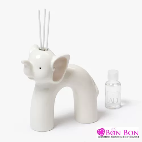 Bomboniera prima comunione profumatore elefante ad arco AD - 1