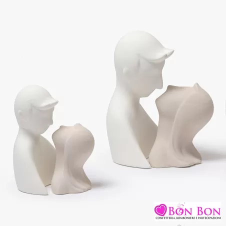 Bomboniere matrimonio coppia sposi che si bacia AD - 1