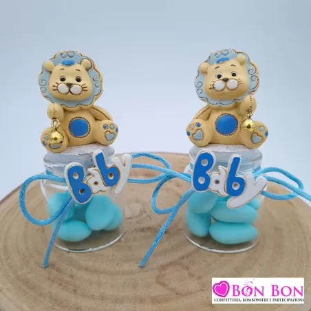 Barattolino in vetro leoncino con sonaglio ETM - 1