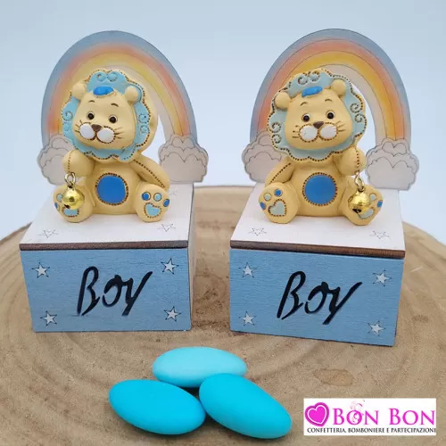 Scatolina in legno leoncino con sonaglio ETM - 1