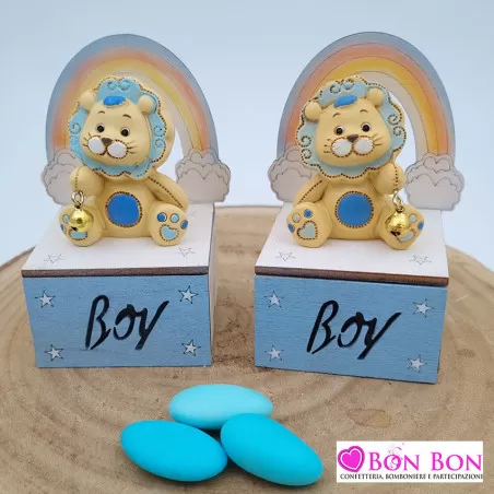 Scatolina in legno leoncino con sonaglio ETM - 1