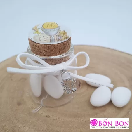 Portaconfetti barattolo prima comunione con ciondolo ETM - 1