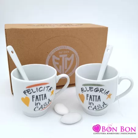 Bomboniera matrimonio coppia tazzine caffè ETM - 1