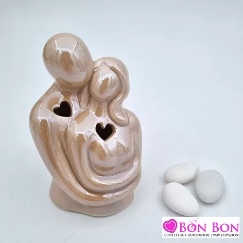 Bomboniera matrimonio coppia sposi abbraccio led ETM - 1