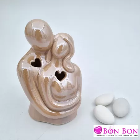 Bomboniera matrimonio coppia sposi abbraccio led ETM - 1