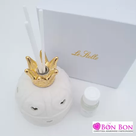 Bomboniera matrimonio profumatore corona led bianca Le stelle - 13