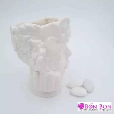 Bomboniera matrimonio vaso lady bianco - 2