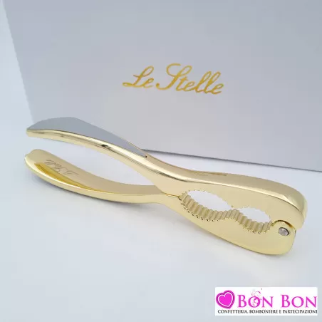 Bomboniera matrimonio schiaccianoci in metallo oro Le stelle - 2