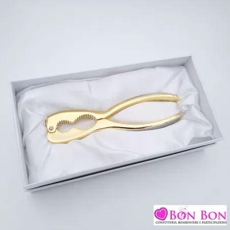 Bomboniera matrimonio schiaccianoci in metallo oro Le stelle - 3