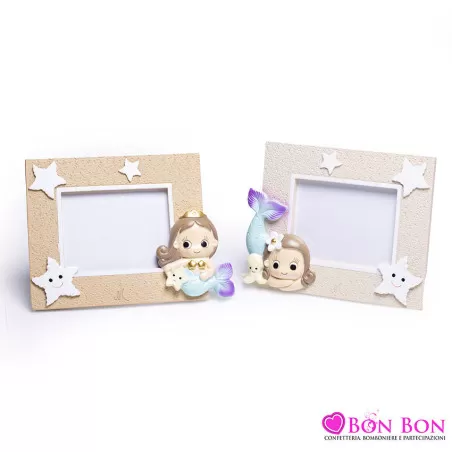 Bomboniera nascita e battesimo sirena portafoto grande Margot - 1