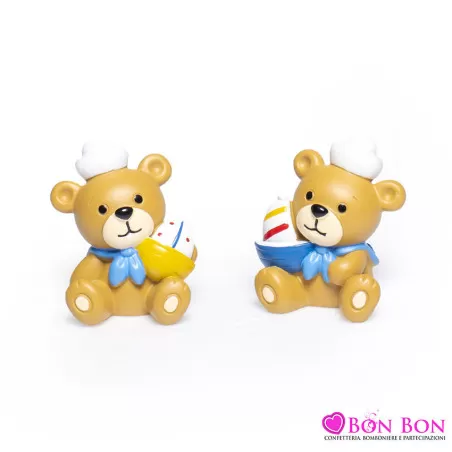 Bomboniera nascita e battesimo orsetto marinaio medio Margot - 1