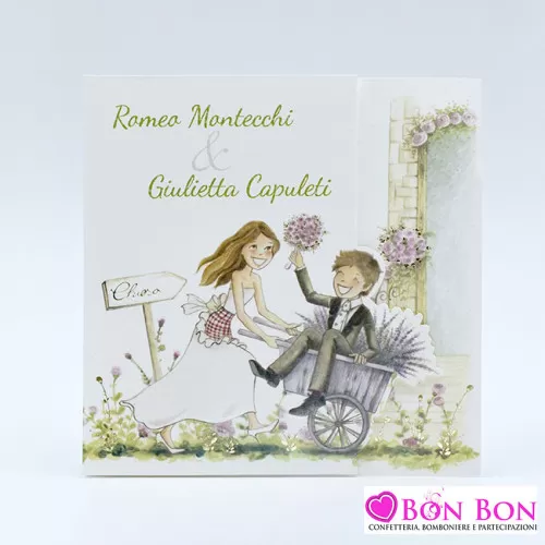 Partecipazione matrimonio con sposi spiritosi 08108 Alessia Partecipazioni - 1