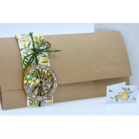 Partecipazione matrimonio tema siciliano con ruota carro 08116 Alessia Partecipazioni - 2