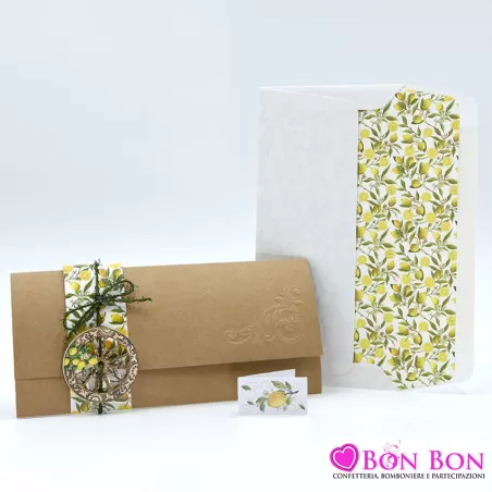 Partecipazione matrimonio tema siciliano con ruota carro 08116 Alessia Partecipazioni - 3