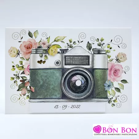 Partecipazione matrimonio con macchina fotografica Alessia Partecipazioni - 1