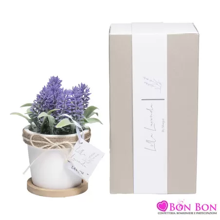 Bomboniera matrimonio vasetto lavanda artificiale Margot - 1