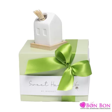 Bomboniera matrimonio casetta porta stecchini Margot - 1