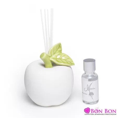 Bomboniera prima comunione profumatore a forma di mela - 1