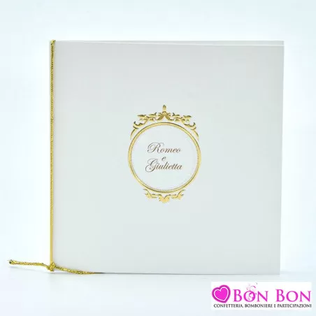 Partecipazione matrimonio con stemma dorato 08978 Alessia Partecipazioni - 1