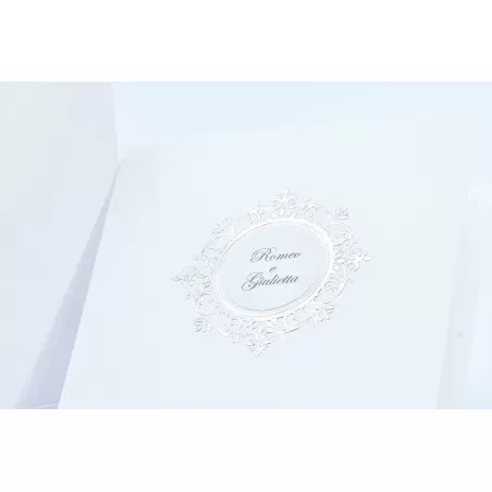 Partecipazione matrimonio con stemma argentato E080 Alessia Partecipazioni - 2