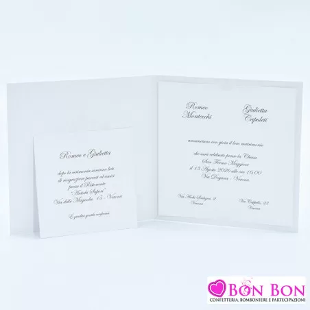 Partecipazione matrimonio con stemma argentato E080 Alessia Partecipazioni - 5