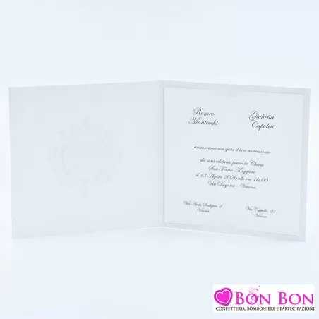 Partecipazione matrimonio con stemma argentato E080 Alessia Partecipazioni - 6