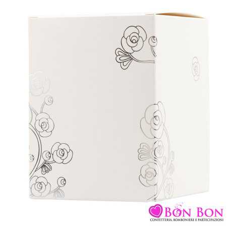 Bomboniera matrimonio candela bimba su braccia con fiori Harmony - 2