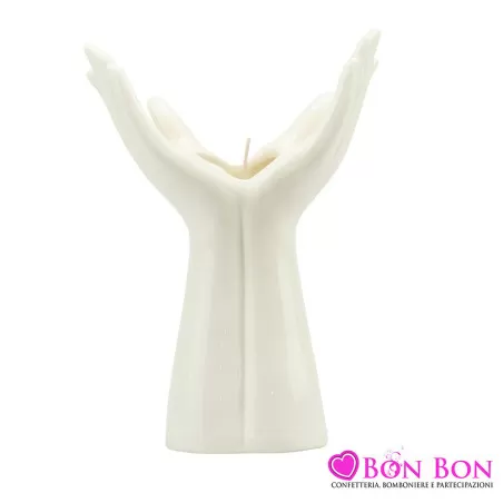 Bomboniera matrimonio mani con candela Harmony - 1