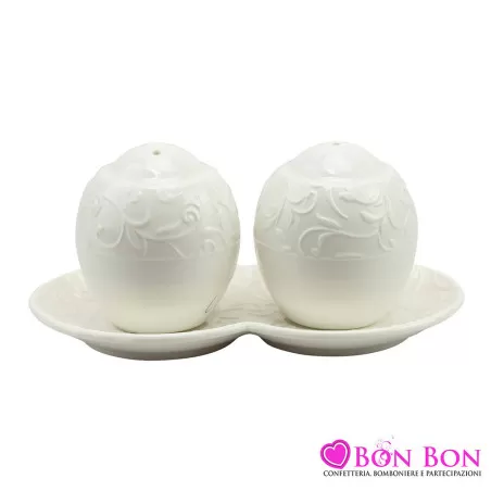 Bomboniera matrimonio utile sale e pepe decalco floreale Harmony - 1