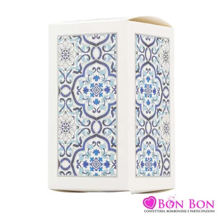 Bomboniera matrimonio tema siciliano oliera maioliche blu Harmony - 2