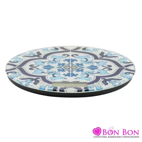 Bomboniera matrimonio tema siciliano bilancia maioliche blu Harmony - 1