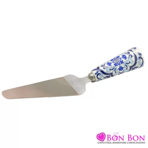 Bomboniera matrimonio tema siciliano palatorta maioliche blu Harmony - 1