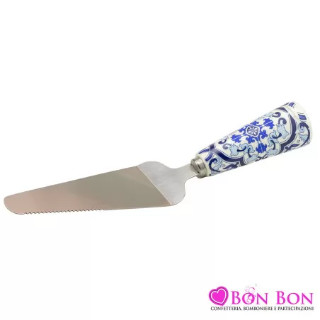 Bomboniera matrimonio tema siciliano palatorta maioliche blu Harmony - 1