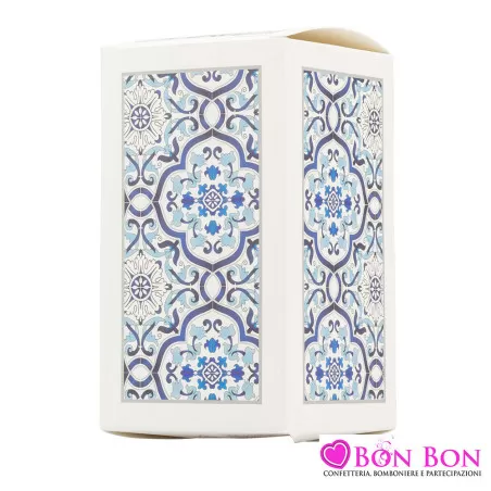 Bomboniera matrimonio tema siciliano palatorta maioliche blu Harmony - 2